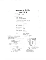 Singer 143B6 Operator'S Manual preview