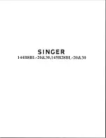 Preview for 1 page of Singer 144B8BL-20 Operating Instructions Manual