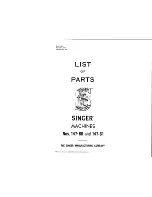 Preview for 1 page of Singer 147-60 Parts List