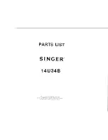 Preview for 2 page of Singer 14U 34B Parts List