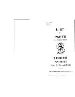 Singer 15-125 Parts List preview