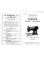 Предварительный просмотр 2 страницы Singer 151K1 Instructions For Using And Adjusting