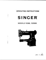 Singer 153B8 Operating Instructions Manual preview