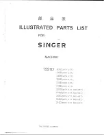 Preview for 1 page of Singer 1591D200B Illustrated Parts List