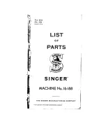 Preview for 2 page of Singer 16-188 Parts List