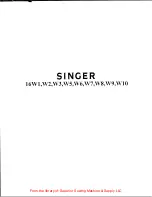 Singer 16W1 List Of Parts preview