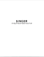 Preview for 1 page of Singer 17-22 Instructions Manual