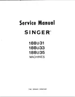 Singer 188U31 Service Manual preview