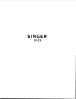 Preview for 1 page of Singer 19-18 Instructions Manual