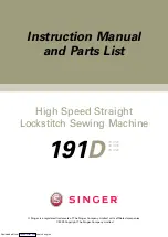 Singer 191D-20 Instruction Manual preview