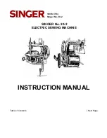 Preview for 1 page of Singer 20-2 Instruction Manual