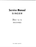 Preview for 1 page of Singer 20U31 Service Manual