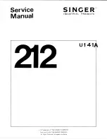 Singer 211U157 Service Manual preview