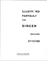 Preview for 2 page of Singer 211U165 Illustrated Parts List