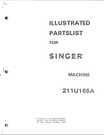 Preview for 1 page of Singer 211U165A Illustrated Parts List