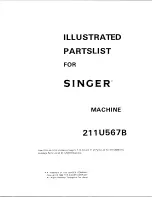 Preview for 1 page of Singer 211U567B Illustrated Parts List