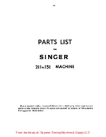 Preview for 13 page of Singer 211W151 Service Manual