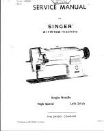 Preview for 2 page of Singer 211W155 Service Manual