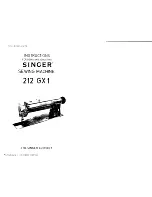 Preview for 2 page of Singer 212 GX1 Instructions Manual