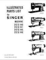 Preview for 1 page of Singer 212G140 Illustrated Parts List