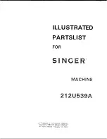 Singer 212U539A Illustrated Parts List preview