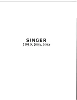 Preview for 1 page of Singer 2191D200A Manual