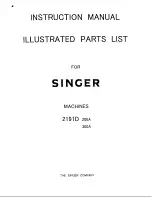 Preview for 2 page of Singer 2191D200A Manual