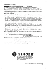 Предварительный просмотр 4 страницы Singer 220013096 Instruction Manual