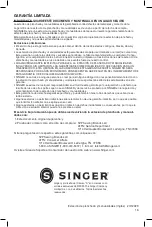 Предварительный просмотр 8 страницы Singer 220013096 Instruction Manual