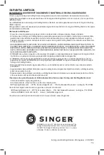 Предварительный просмотр 16 страницы Singer 220013096 Instruction Manual