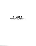 Preview for 1 page of Singer 22W71 Instructions Manual