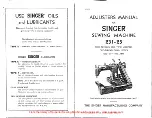 Предварительный просмотр 2 страницы Singer 231-25 Adjusters Manual