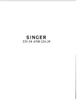 Singer 231-34 Instructions For Using Manual preview