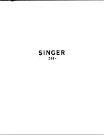 Singer 241 Instructions Manual preview