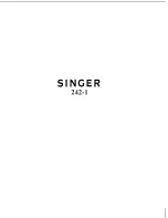 Singer 242-1 Instructions Manual preview