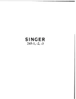 Singer 245-1 Instructions Manual preview