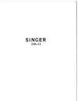 Preview for 1 page of Singer 246-12 Instructions Manual