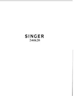 Singer 246K20 Instructions Manual preview