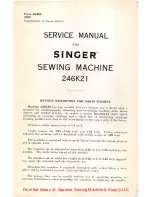 Singer 246K21 Service Manual preview