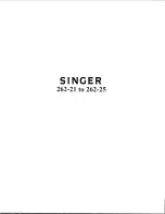 Singer 262-21 Parts List preview