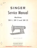 Singer 281-1 Service Manual preview