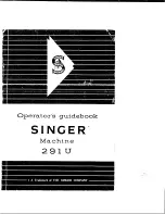 Preview for 1 page of Singer 291U Operator'S Manual