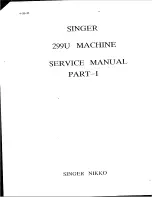 Preview for 2 page of Singer 299U Service Manual