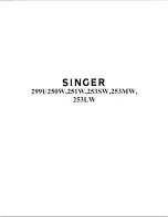 Singer 299U250W Service Manual preview