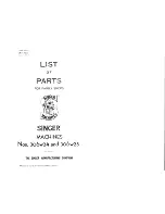 Preview for 2 page of Singer 306W24 Parts List