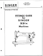 Preview for 2 page of Singer 331k Fittings Manual