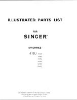 Preview for 1 page of Singer 412U141A Illustrated Parts List