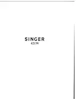 Preview for 1 page of Singer 421W class Service Manual