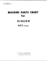 Singer 431 F200A Parts List preview