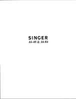 Singer 44-40 List Of Parts preview